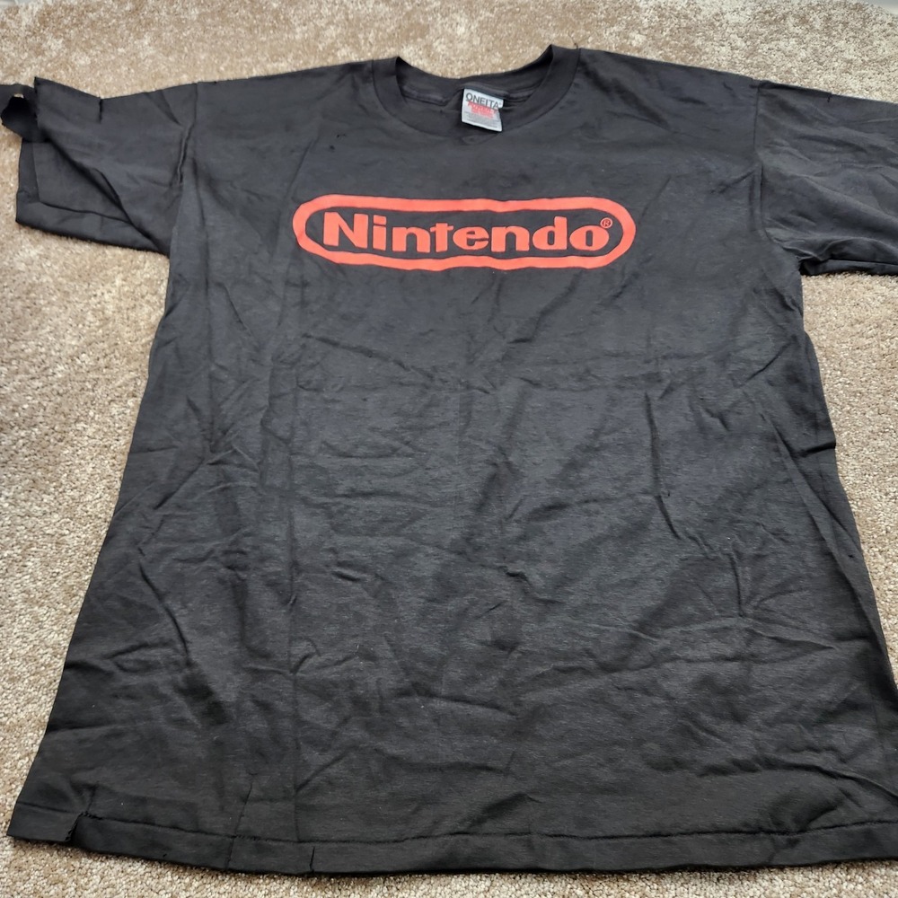 Vintage Video Game Tee T Shirt Adult Size L DRY ROT Never Worn Nintendo